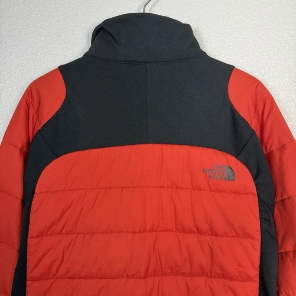 The‎ North Face Men's Size L Lightweight Puffer Coat Jacket Primaloft Red Black
